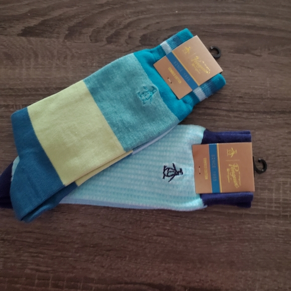 Original Penguin Other - Men's designer dressy sockes blue turquoise and light green.